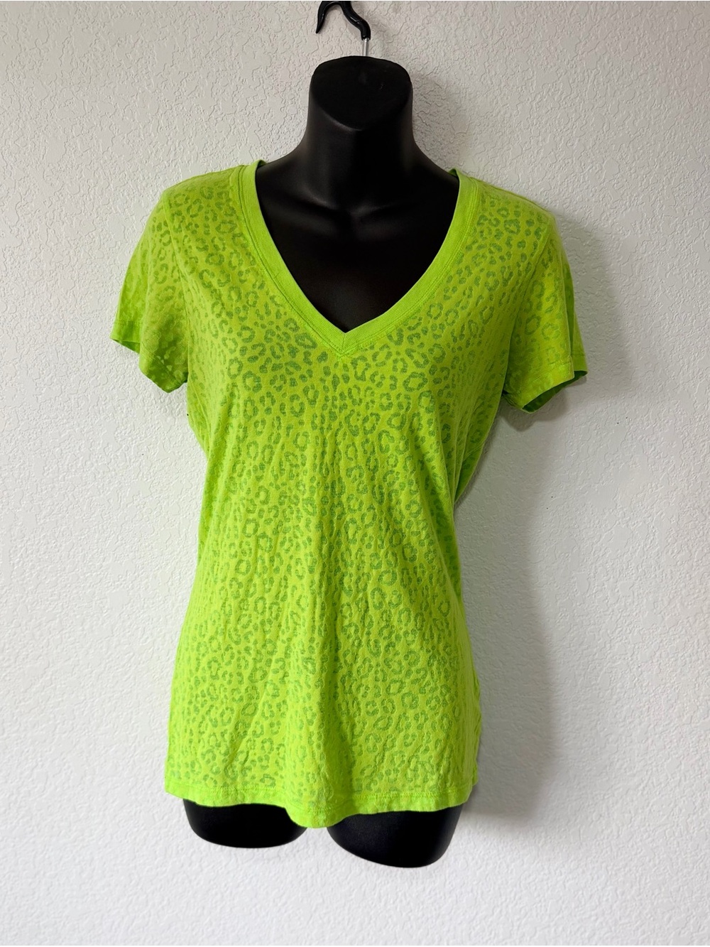 Y2K Cheetah Print Lime Green Top